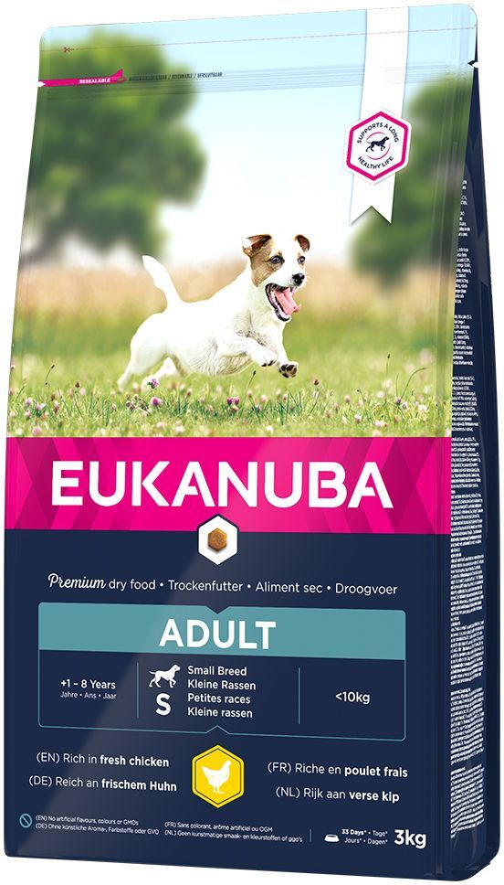 Eukanuba 2x3kg Adult Small Breed poulet Eukanuba - Croquettes pour chien