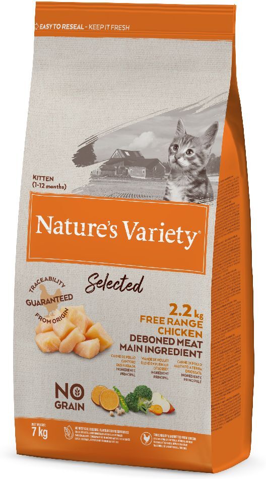 Nature’s Variety Nature's Variety Selected Kitten poulet élevé en plein air - lot % :...