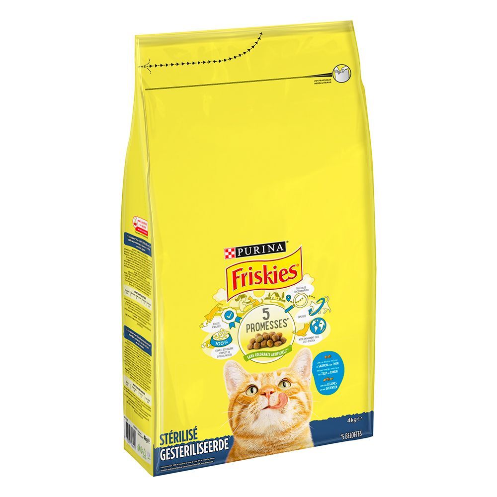 Friskies Sterilized Cats, saumon & légumes - 4 kg