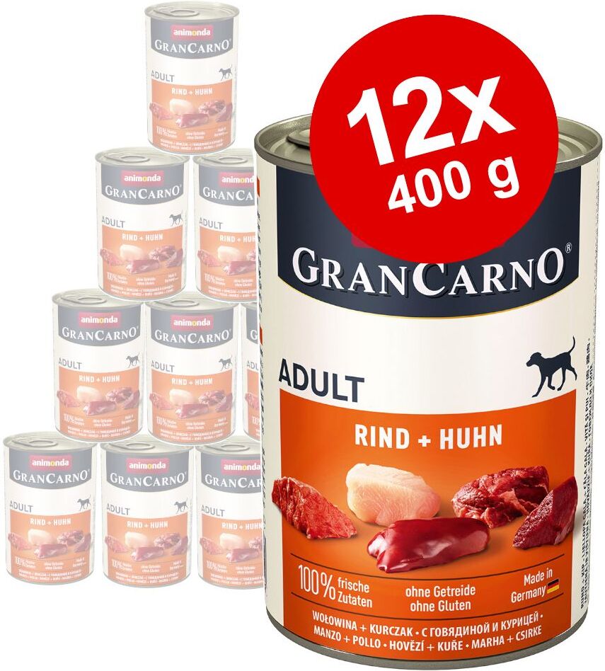 Animonda GranCarno Lot Animonda GranCarno Original 12 x 400 g pour chien - bœuf, poulet