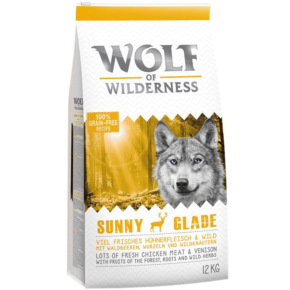 Wolf of Wilderness Adult Sunny Glade, cerf pour chien - 12 kg