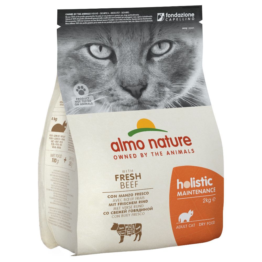 Almo Nature Holistic 2x2kg bœuf & riz Almo Nature Holistic - Croquettes pour Chat