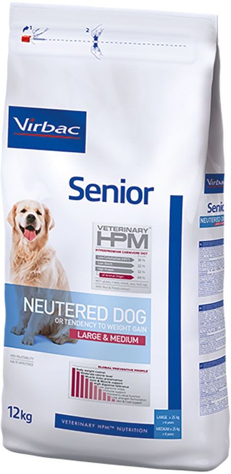 Virbac Veterinary HPM Dog Senior Neutered Large & Medium pour chien -...