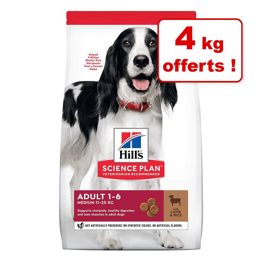 Hill's Science Plan Croquettes Hill's Science Plan pour chien 14 + 4 kg offerts ! -...