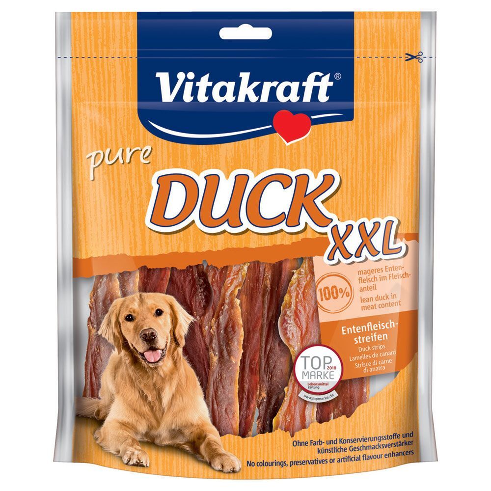 Vitakraft Pure DUCK XXL Lamelles de canard pour chien - 4 x 250 g
