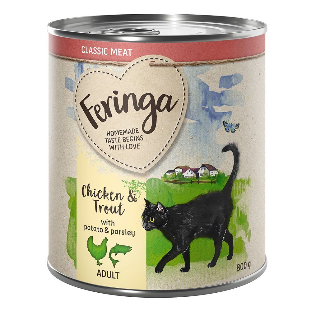 Feringa 24x800g Classic Meat Menu canard, veau Feringa - Pâtée pour chat