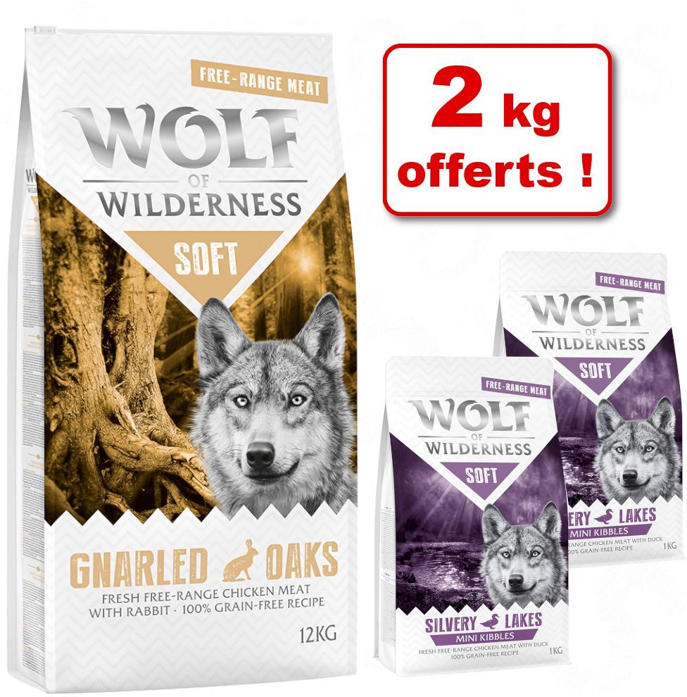 Wolf of Wilderness Croquettes Wolf of Wilderness 12 kg + 2 kg offerts ! Nouveau: Soft...