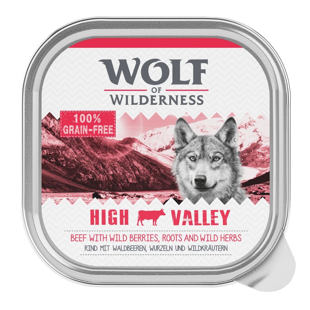 Wolf of Wilderness 6x300g Adult Wild Hills canard Wolf of Wilderness - Pâtée pour chien
