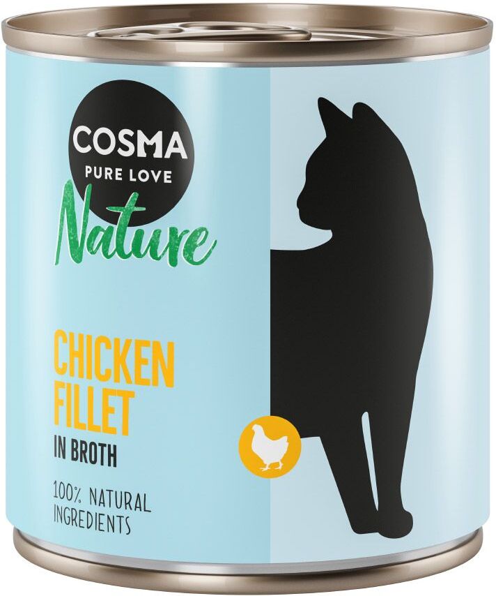 Cosma Nature 6 x 280 g pour chat - blanc de poulet, thon