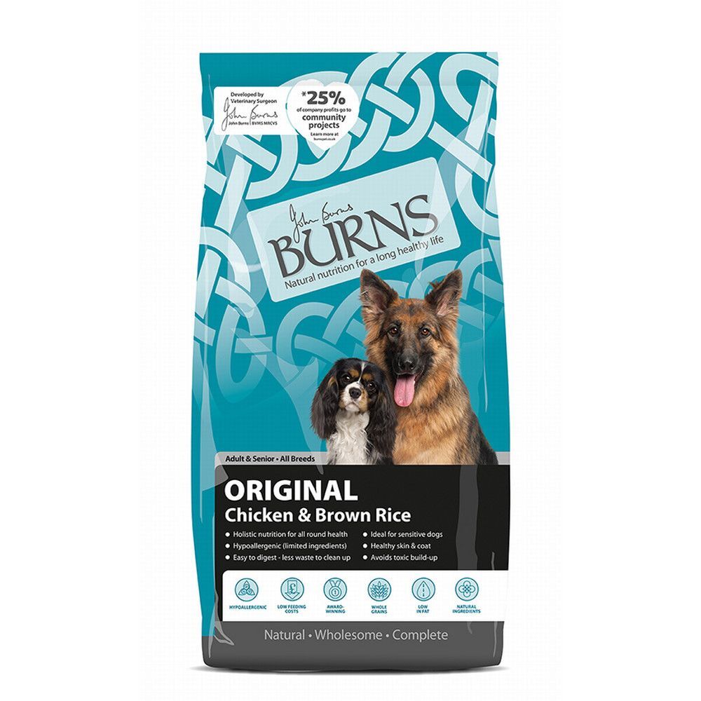 Burns Original poulet, riz brun pour chien - 6 kg