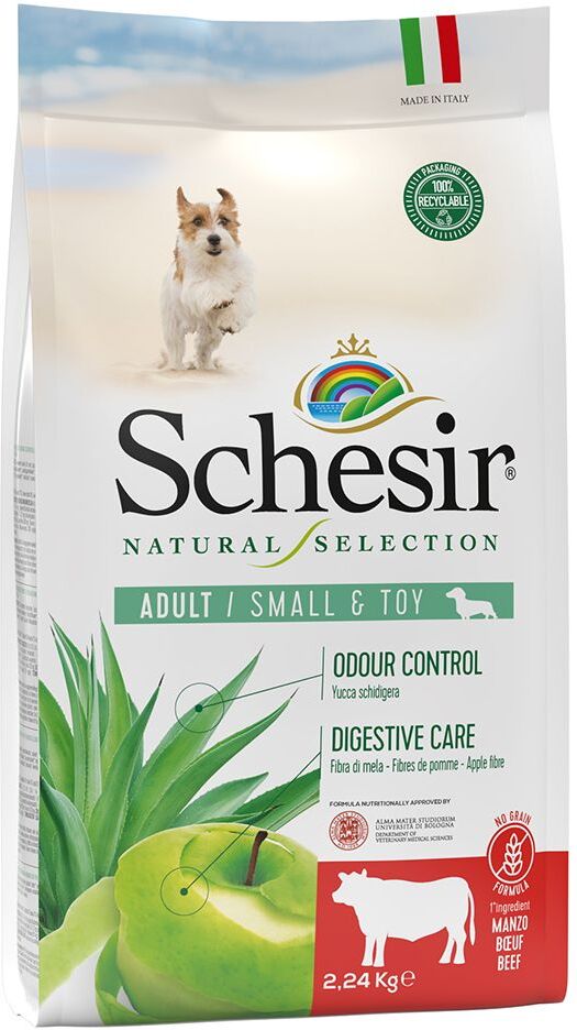 Schesir Natural Selection Adult Small Breed, bœuf pour chien - 4,5 kg