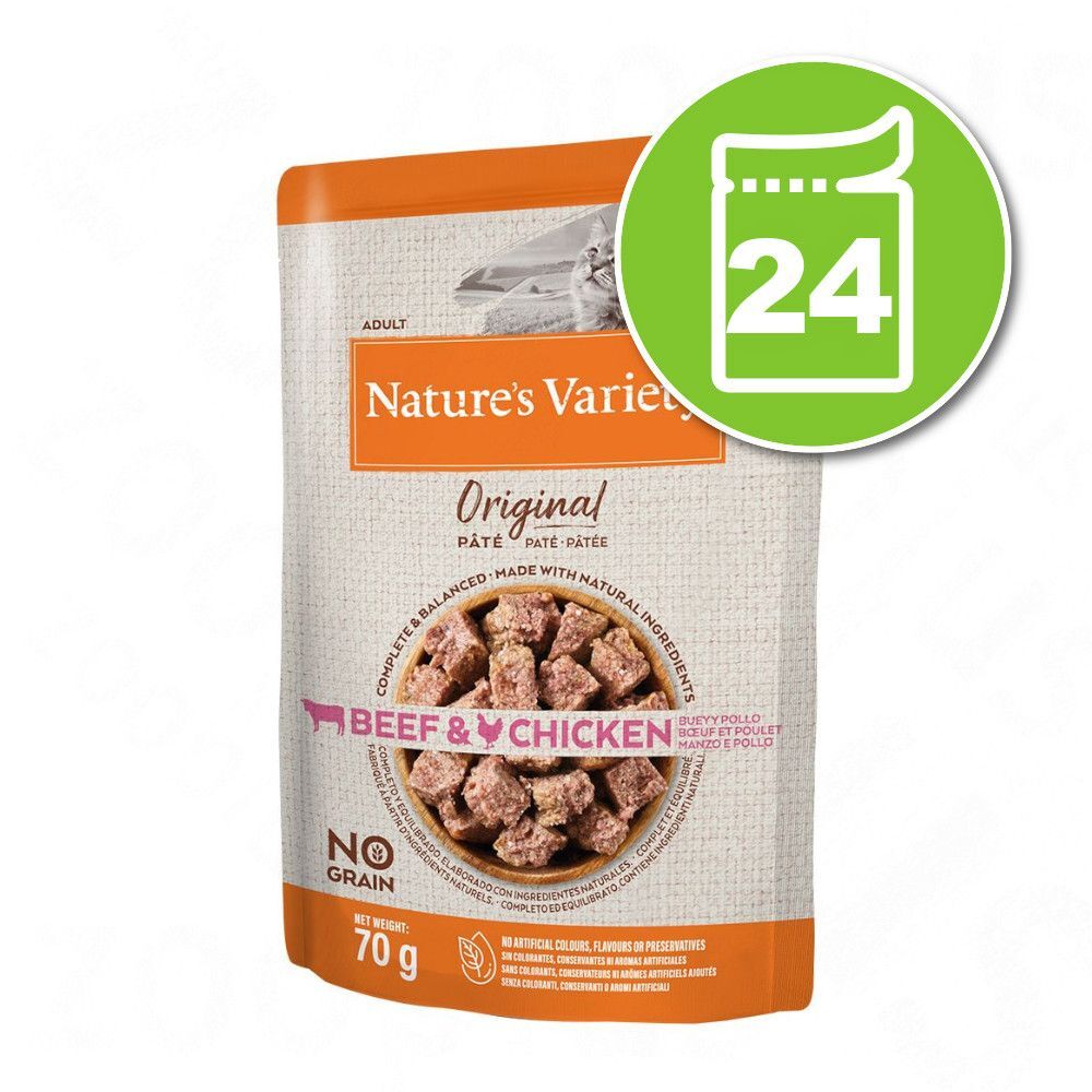 Nature’s Variety Nature's Variety Original Paté No Grain 24 x 70 g pour chat - poulet,...