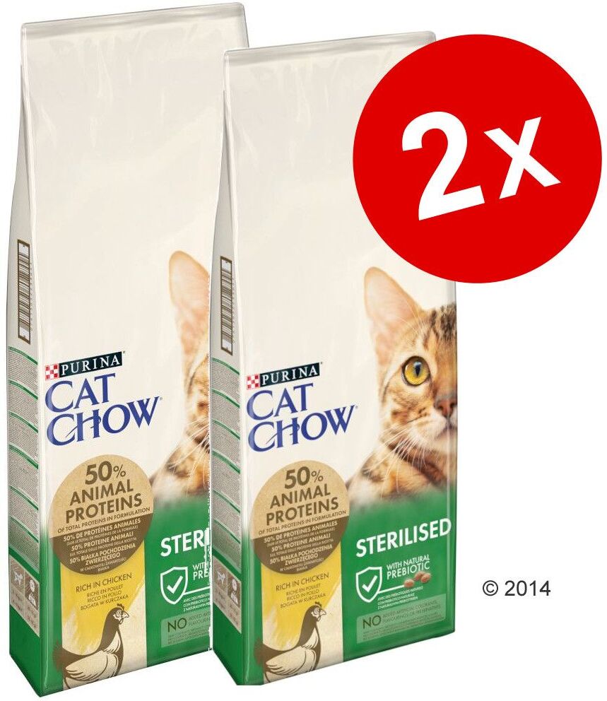 Cat Chow Lot PURINA Cat Chow 2 x 15 kg pour chat - Special Care 3 en 1, dinde