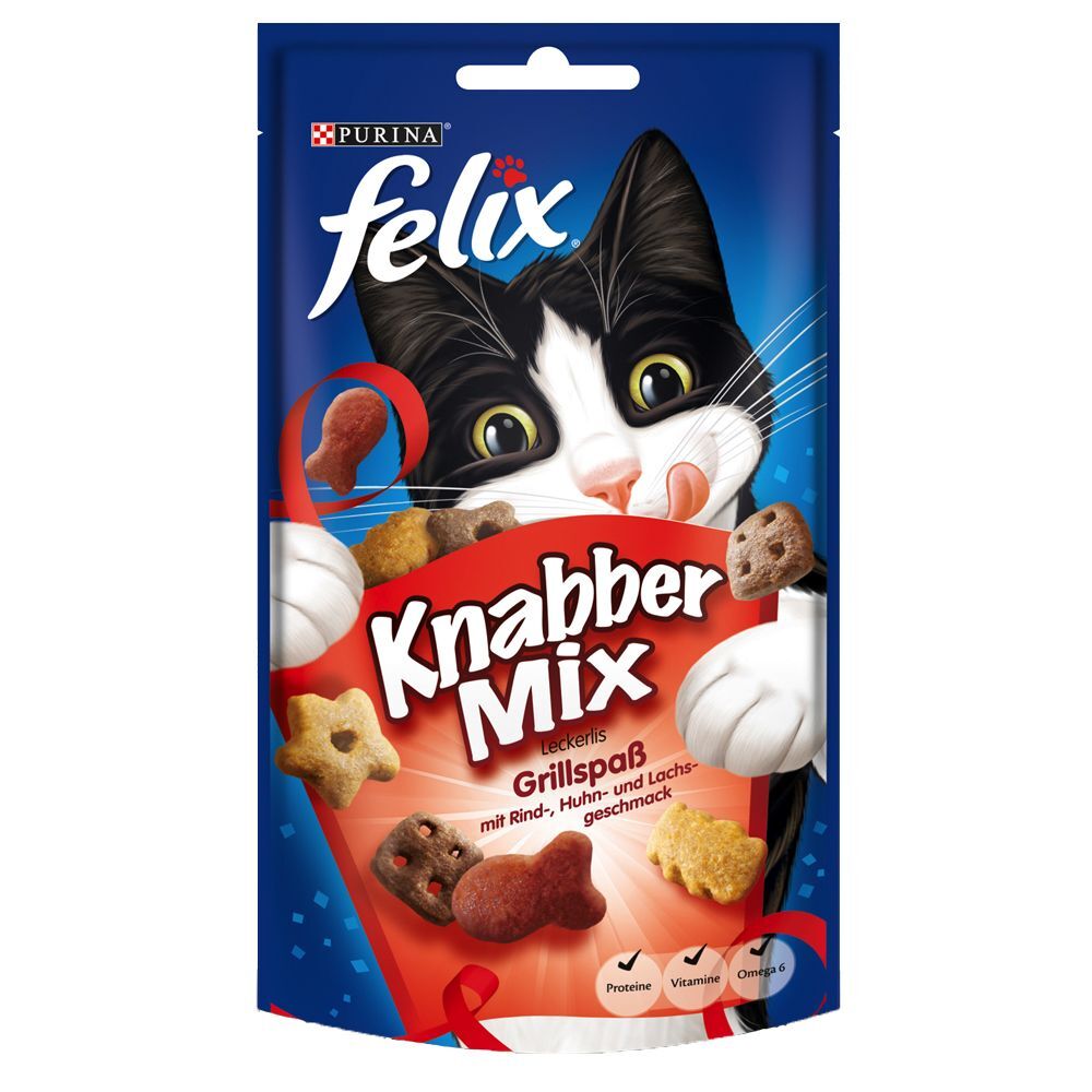 Felix 6x60g saveur grillade Felix Party Mix - Friandise pour chat
