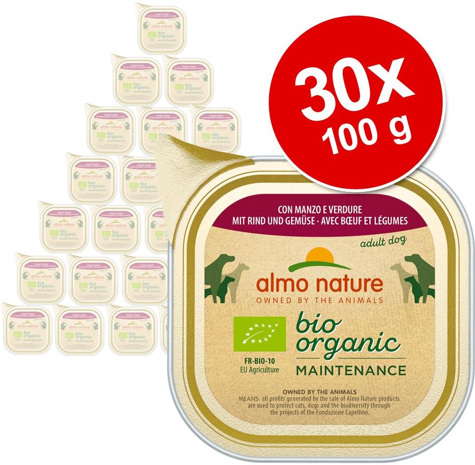 Almo Nature Daily Menu Lot Almo Nature Daily Menu Bio 30 x 100 g pour chien - poulet, légumes