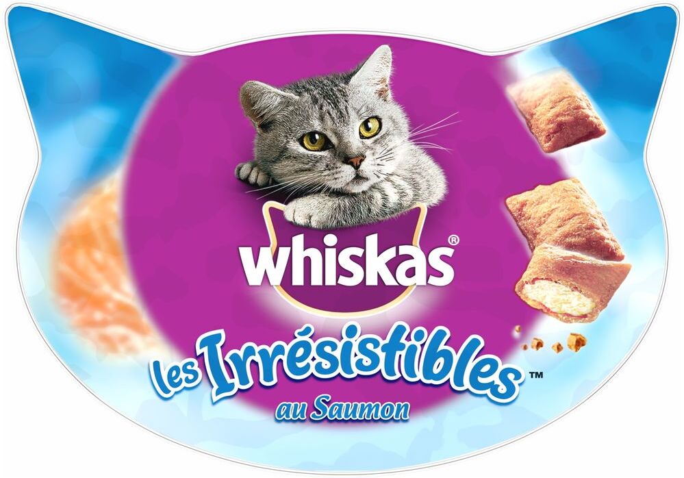 Whiskas 60g Friandises Whiskas Les Irrésistibles saumon - Friandises pour chat