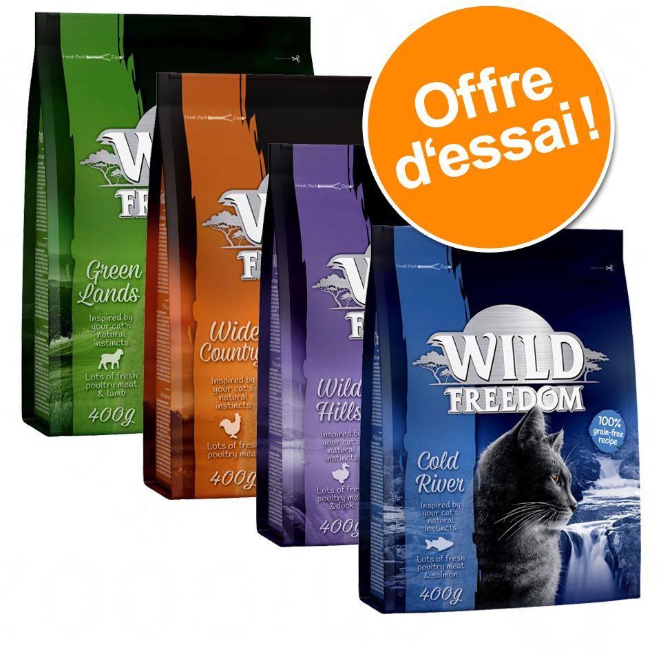 Wild Freedom Offre d'essai : lot mixte Wild Freedom - 4 x 2 kg : Wide Country,...