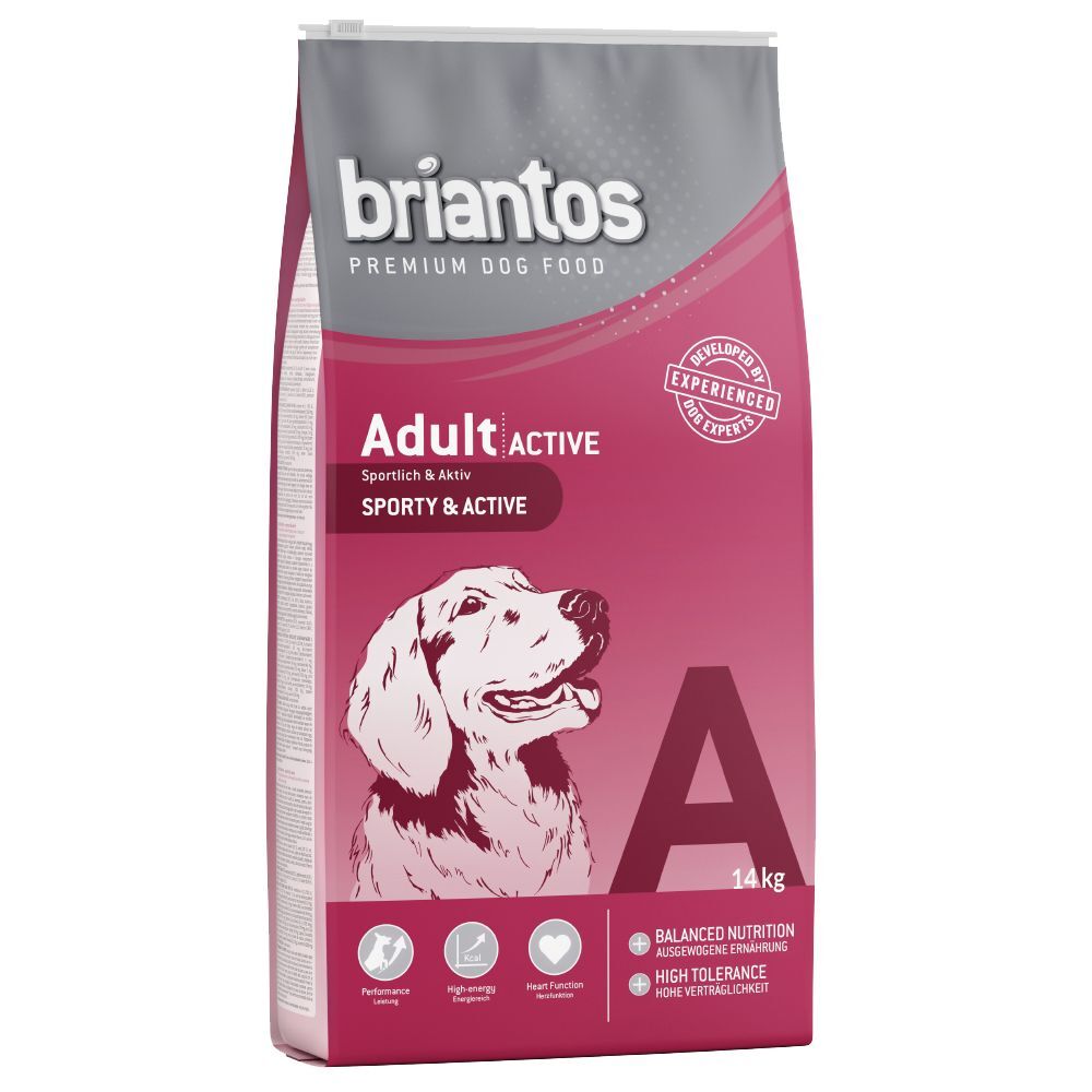 briantos 2x14kg Briantos Adult Active, poulet & riz - Croquettes pour chien