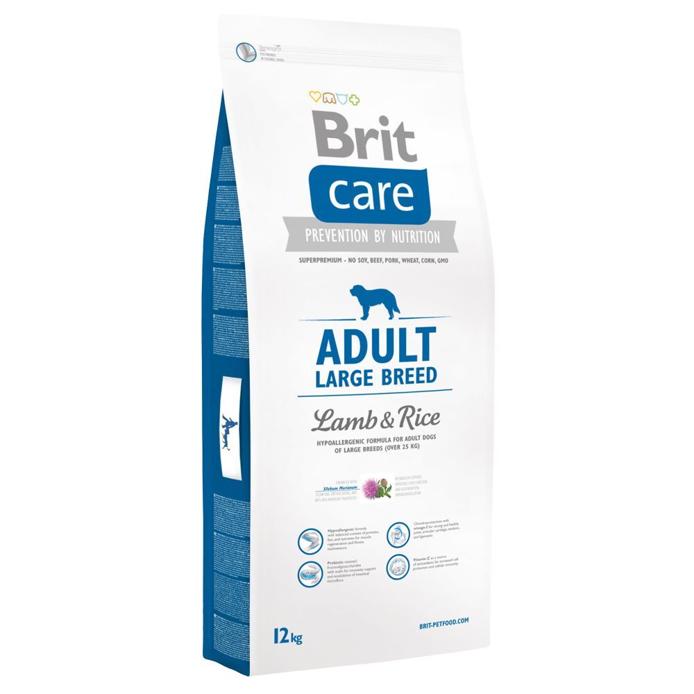 Brit Care 2x12kg Adult Large Breed, agneau & riz Brit Care - Croquettes pour Chien