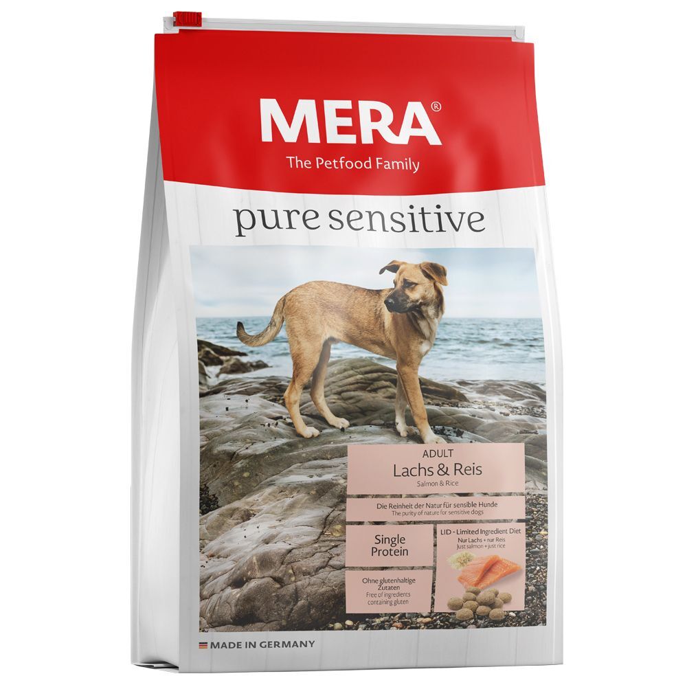 Meradog Pure Sensitive Croquettes pour chien MERA pure sensitive saumon, riz - 12,5 kg