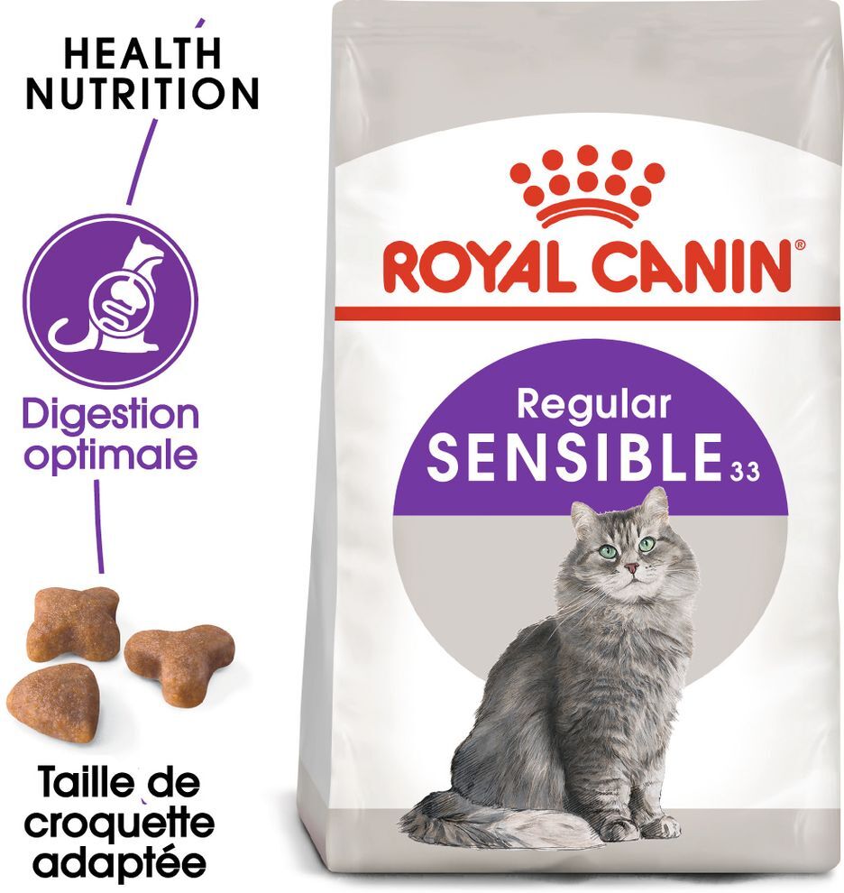 Royal Canin Regular Sensible 33 pour chat - promo : 10 kg + 2 kg offerts