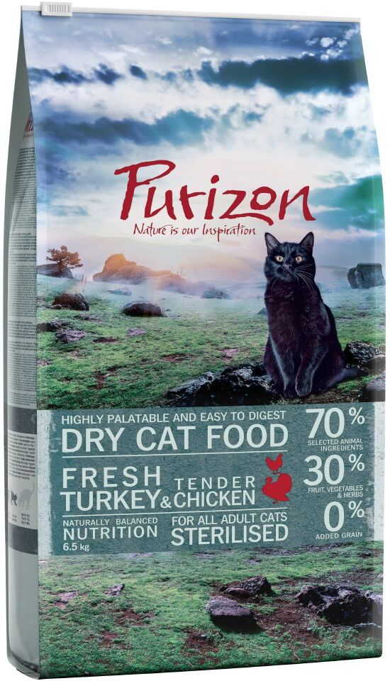 Purizon Adult Sterilised dinde, poulet sans céréales pour chat - 2 x...