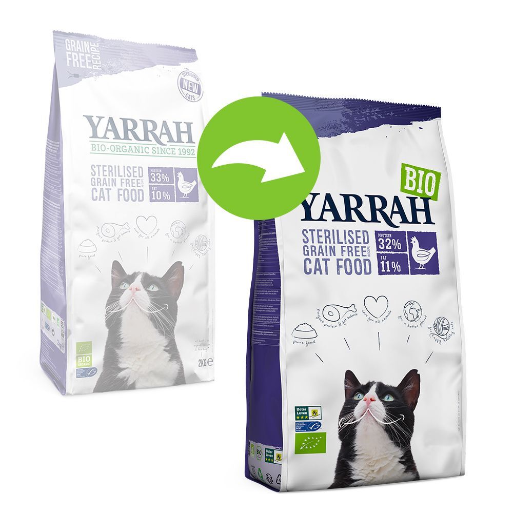 Yarrah Bio Sterilised pour chat - 2 x 2 kg