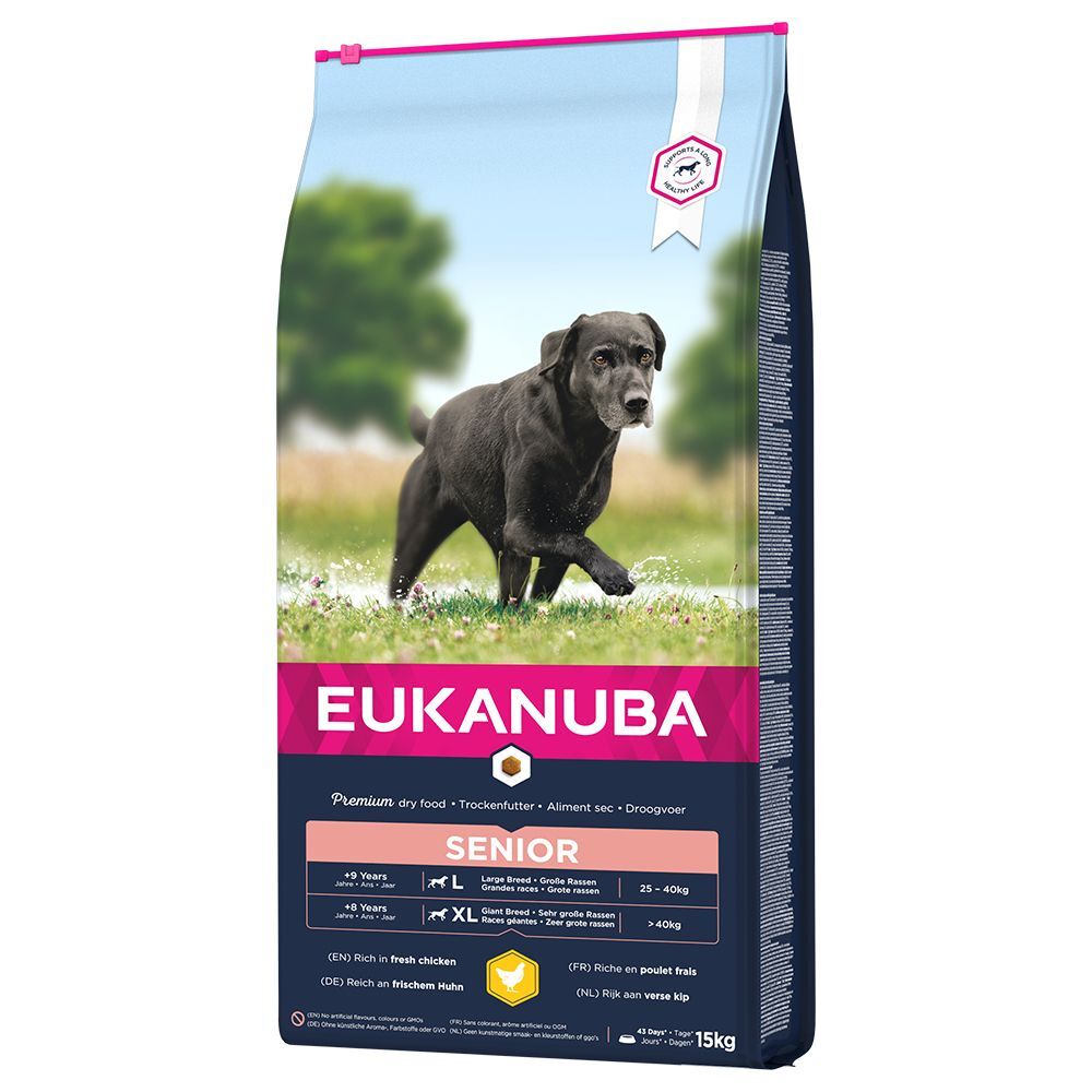 Eukanuba Caring Senior Large Breed, poulet - 15 kg