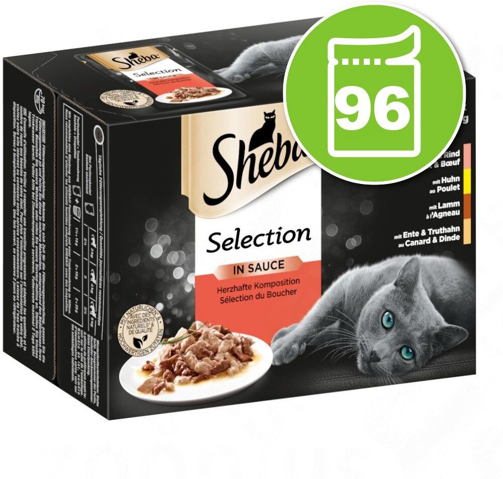 Sheba Lot mixte Sheba 96 x 85 g pour chat - Lot mixte I (4 variétés)