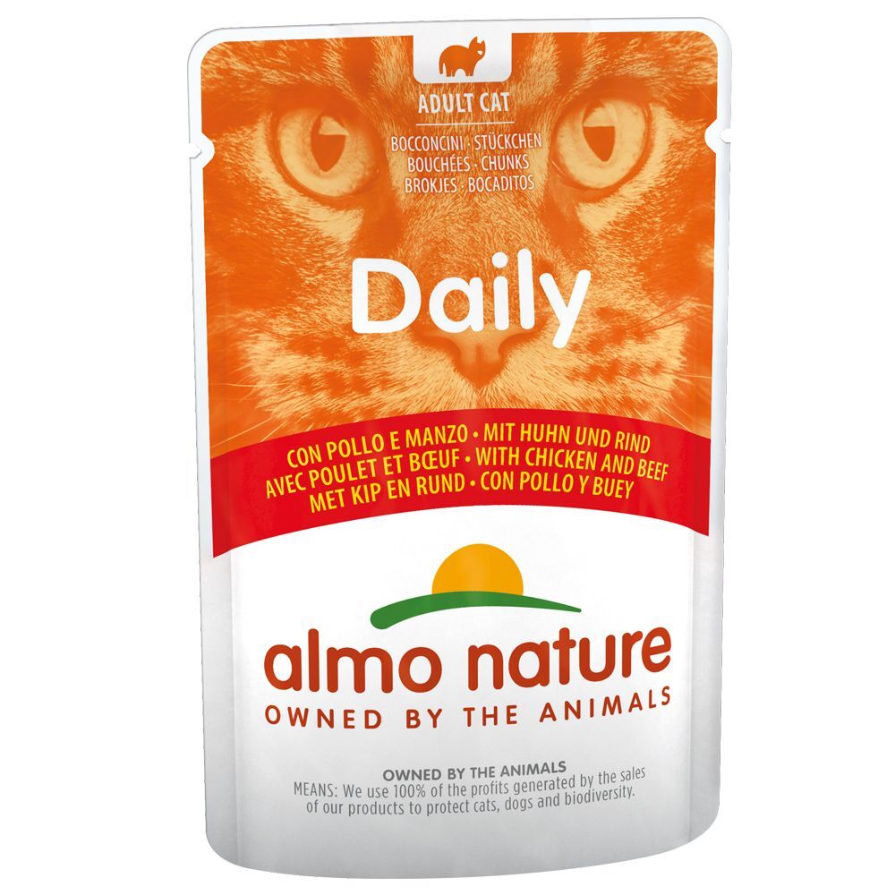 Almo Nature Daily Menu 6x70g Almo Nature Daily Menu poulet, bœuf - Pâtée pour Chat