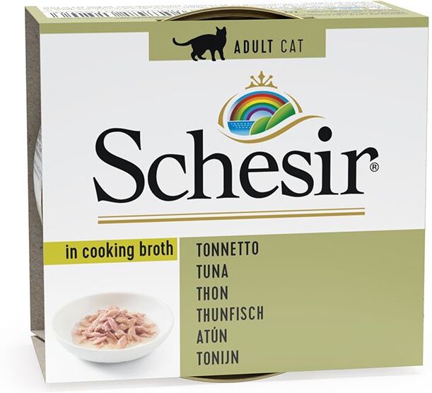 Schesir 24x70g bouillon - filet de poulet Schesir - Pâtée pour Chat