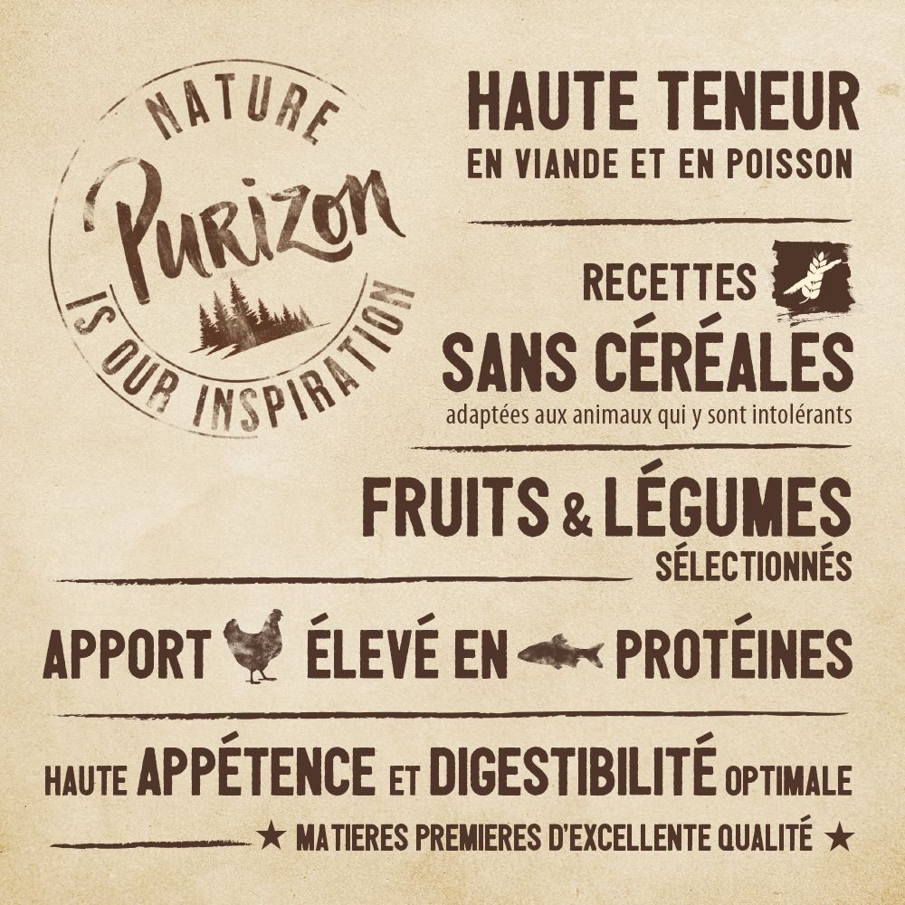 Purizon 2x400 g Adult poisson + agneau & poisson Offre découverte, Purizon -...