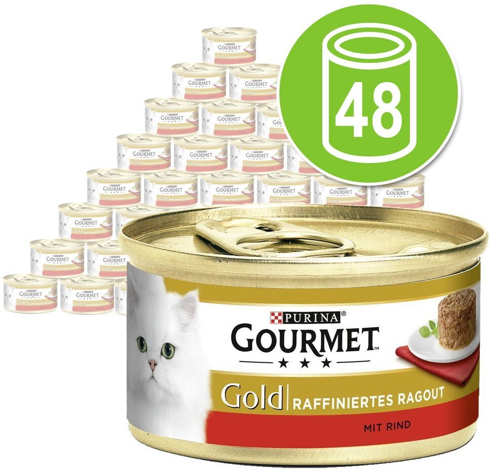 Gourmet Mégapack Gourmet Gold Recettes raffinées 48 x 85 g pour chat -...