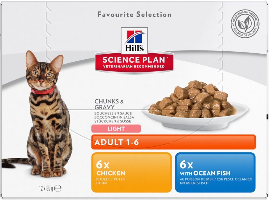 Hill's Science Plan 48x85g Hill's Science Plan Adult 1-6 Optimal Care, sélection de volaille