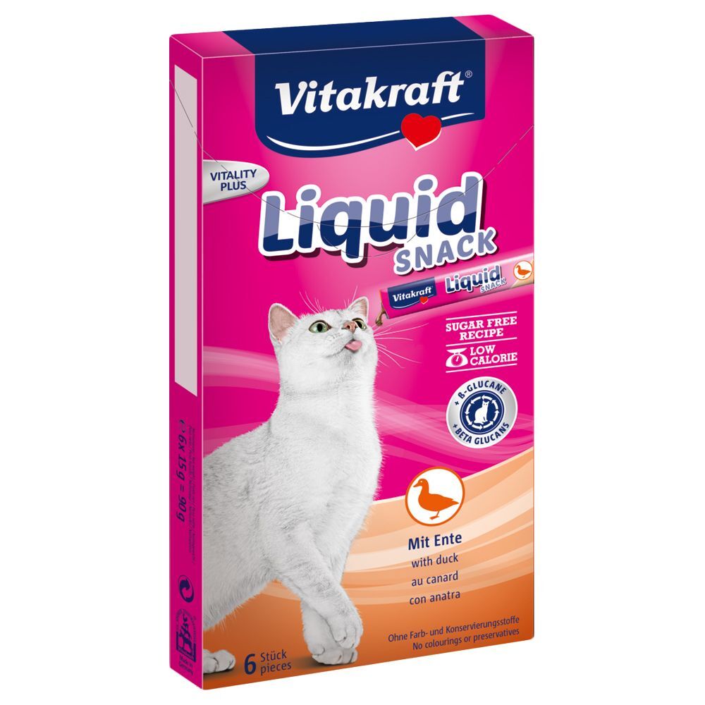 Vitakraft 24x15g Friandises liquides Vitakraft, canard & bêta-glucanes -...