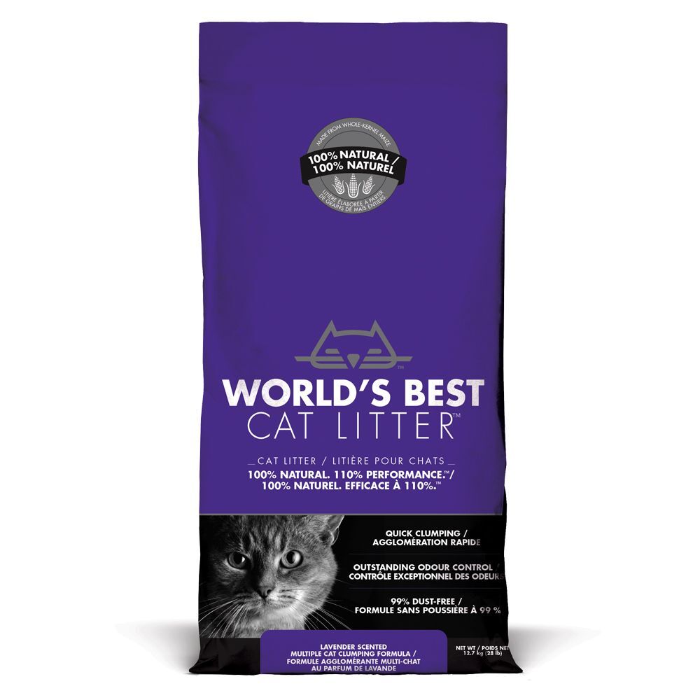 World's Best Litière Worlds Best Cat Litter, senteur lavande pour chat - 12,7 kg