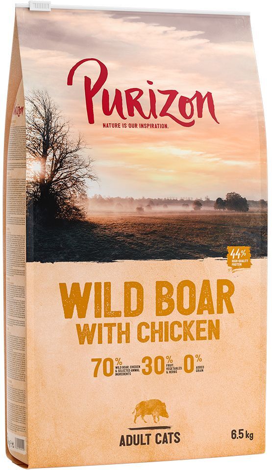 Purizon 2x6,5 kg Adult, sanglier Purizon Croquettes pour chat