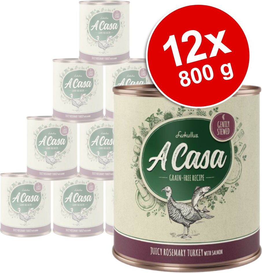 Lukullus Lot Lukullus A Casa 12 x 800 g - Lot mixte poulet et dinde