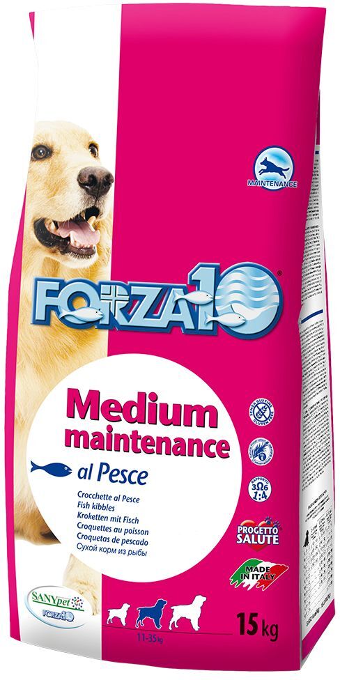 Forza10 Maintenance Dog 15kg Medium Maintenance, poisson Forza10 - Croquettes pour Chien