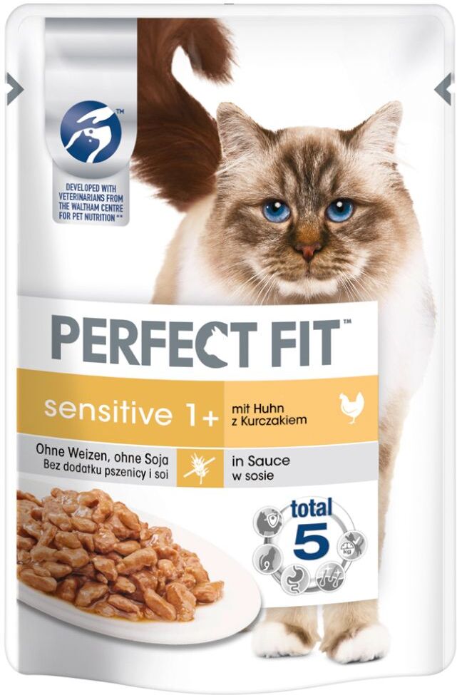 PERFECT FIT Sensitive 1+ pour chat - poulet, 24 x 85 g