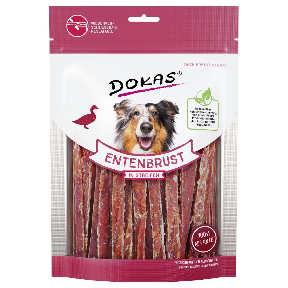 Dokas Friandises Dokas - maxi lot % : 4 x 250 g, blanc de poulet en lamelles