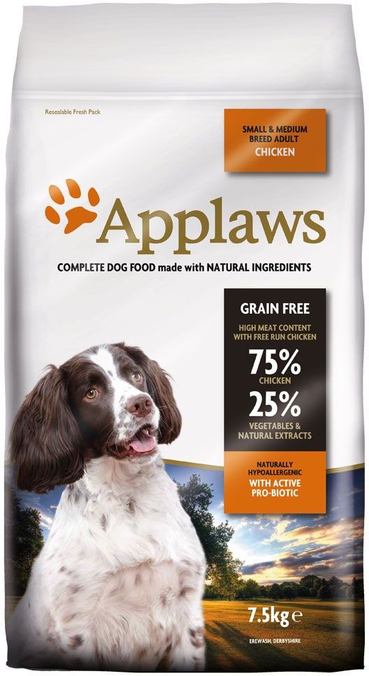 Applaws Adult Small & Medium Breed, poulet pour chien - 2 x 15 kg