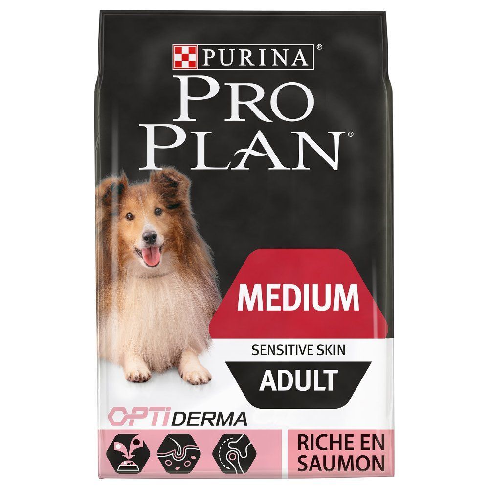 Pro Plan 2x14kg Medium Adult Sensitive Skin, saumon PRO PLAN - Croquettes pour...