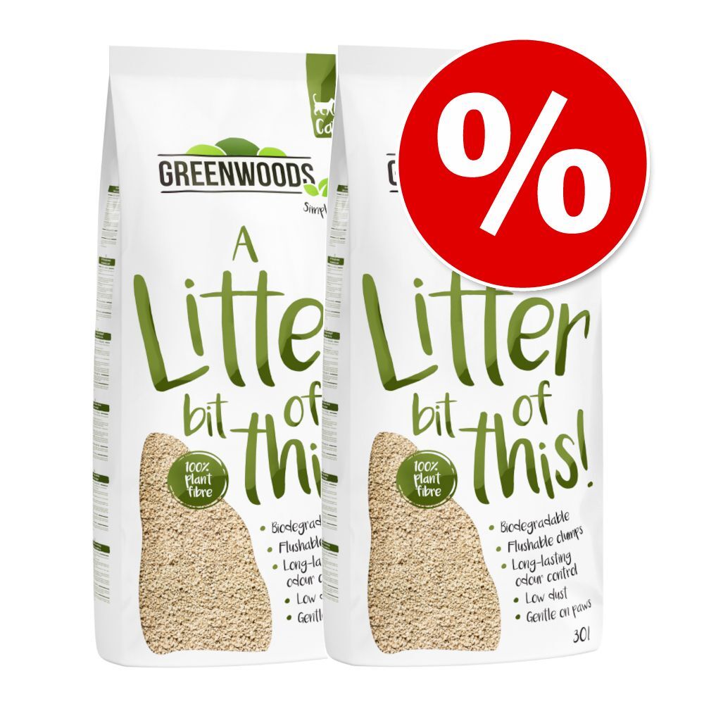 Greenwoods Lot économique litière Greenwoods - Greenwoods en fibres végétales (2...