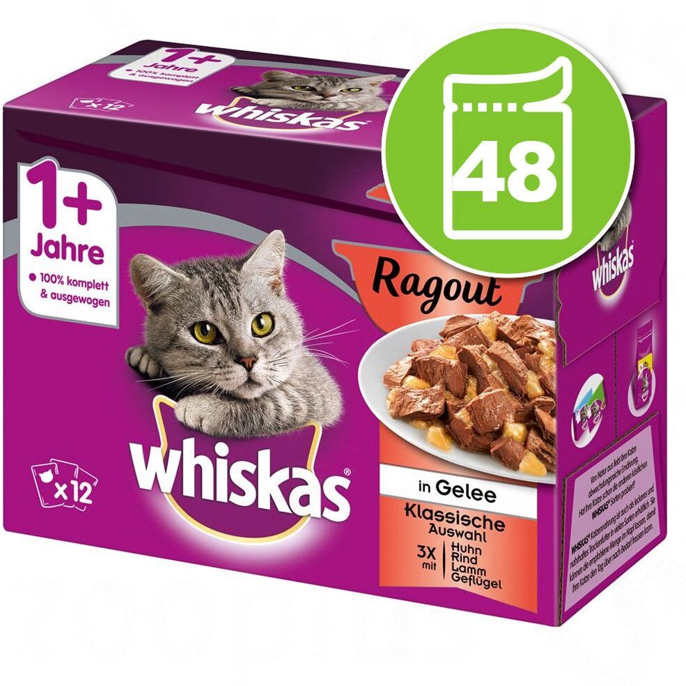 Whiskas Mégapack Whiskas 1+ Marmiton 48 x 85 g pour chat - Sélection de...