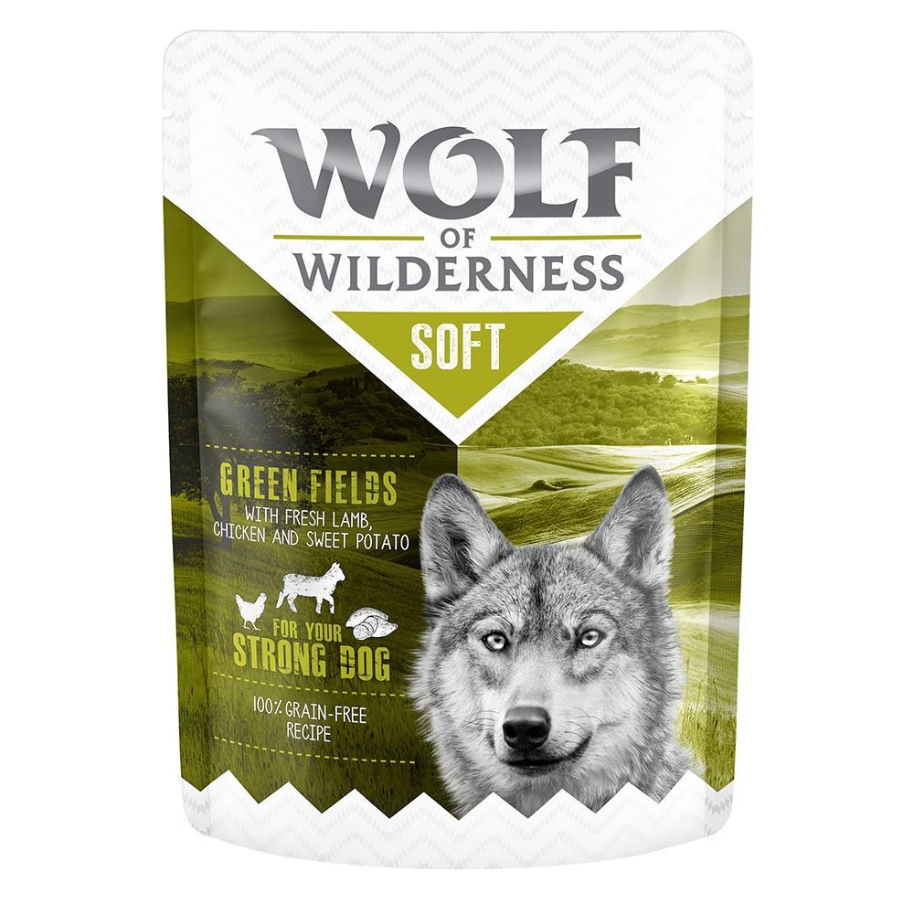 Wolf of Wilderness " Soft & Strong" 6 x 300 g: Green Fields - Huhn...