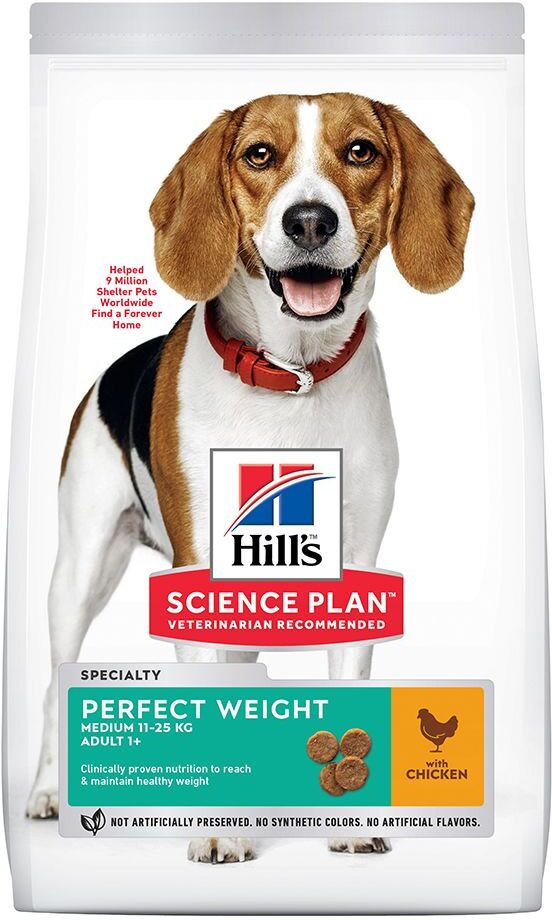 Hill's Science Plan 2x12kg Hill's Science Plan Adult 1+ Perfect Weight Medium poulet