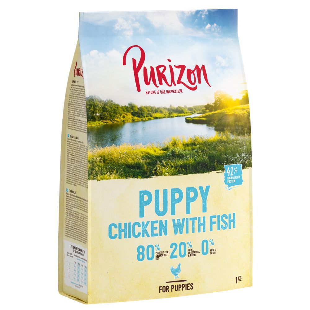 Purizon 2x12kg Puppy poulet, poisson sans céréales Purizon - Croquettes pour...