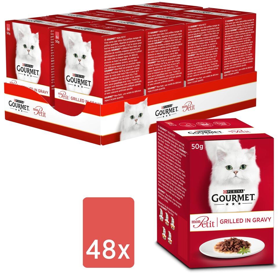 Gourmet Mégapack Gourmet Mon Petit 48 x 50 g pour chat - viande