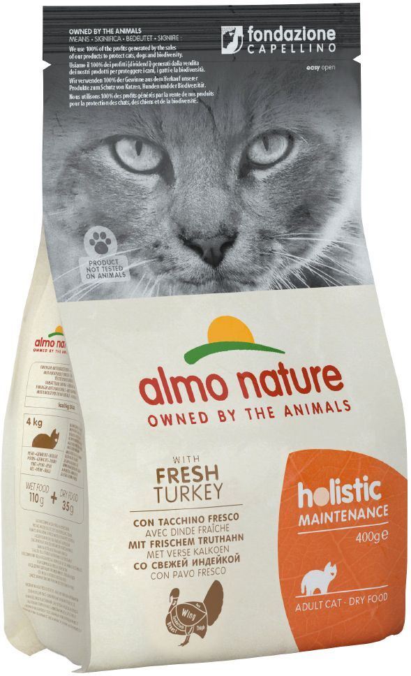 Almo Nature Holistic 12kg Adult, dinde & riz Almo Nature Holistic - Croquettes pour Chat